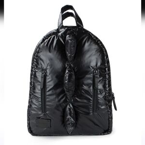 7 A.M Enfant Mini Dino Black Quilted Backpack